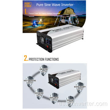 1000W 12V 24V Inverter solar de onda sinusoidal pura